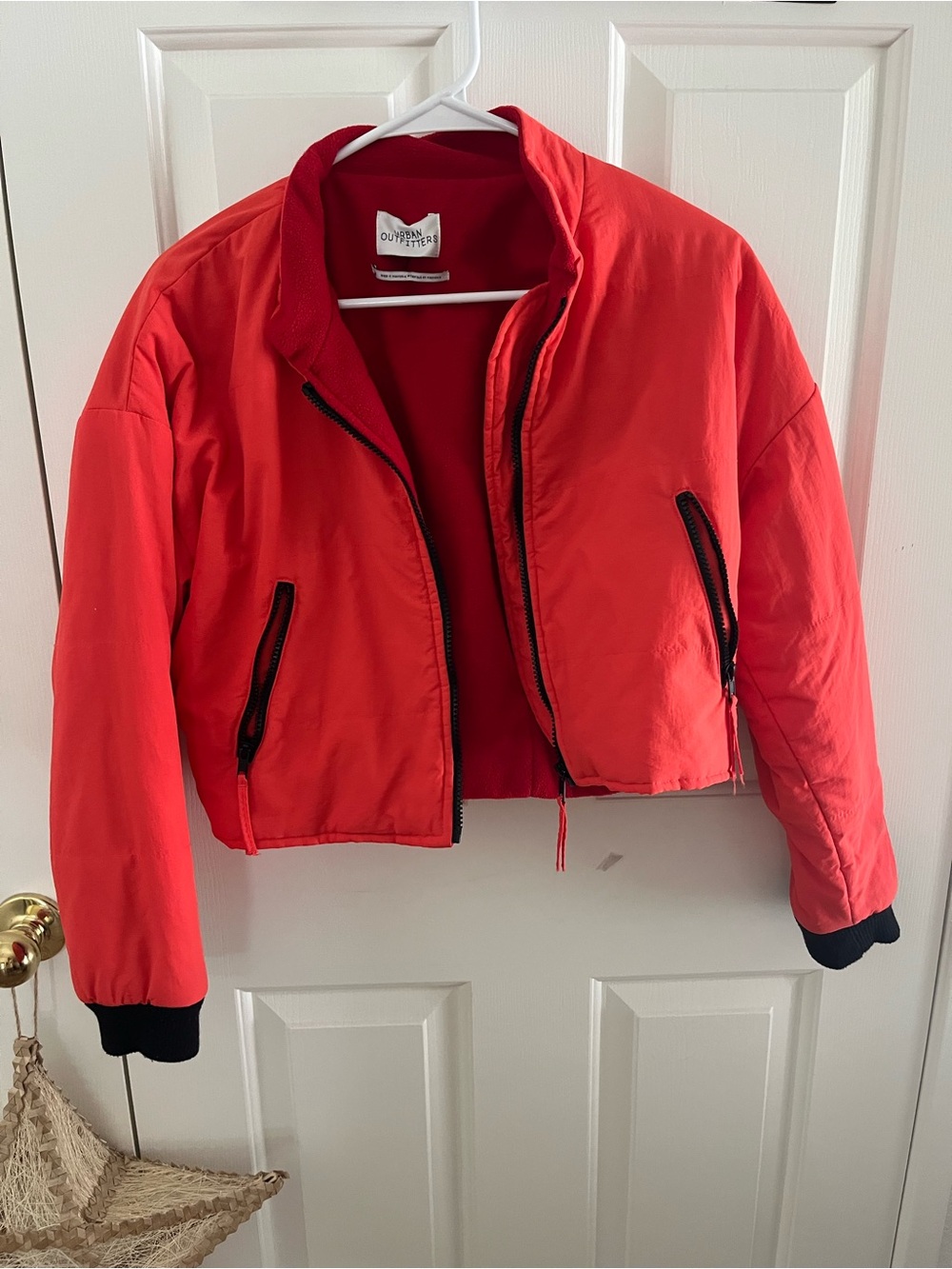 Urban Outfitters cropped Puff Bomber Jacket